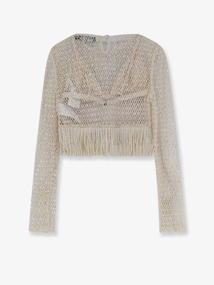 Crochet top with all-over beads thumbnail