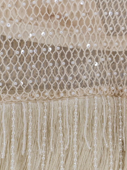 Crochet top with all-over beads thumbnail