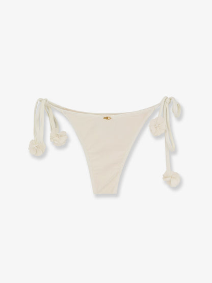 Nylon bikini bottoms with floral detail thumbnail