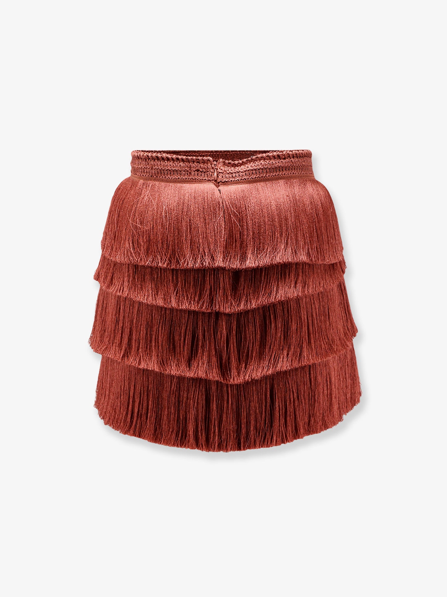 Mini skirt with fringes