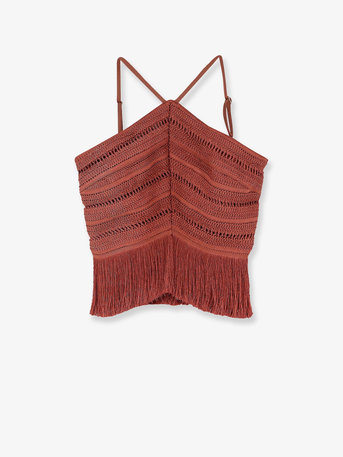 Top asimmetrico con frange