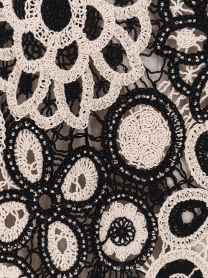 Long crochet dress with floral pattern thumbnail