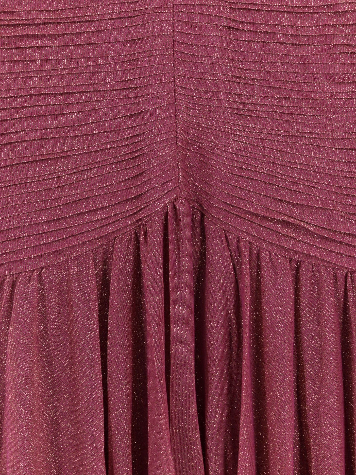 Vestito lungo in misto viscosa con effetto metallico