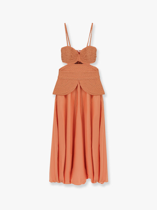 Vestito Satin Sunset con corsetto intrecciato