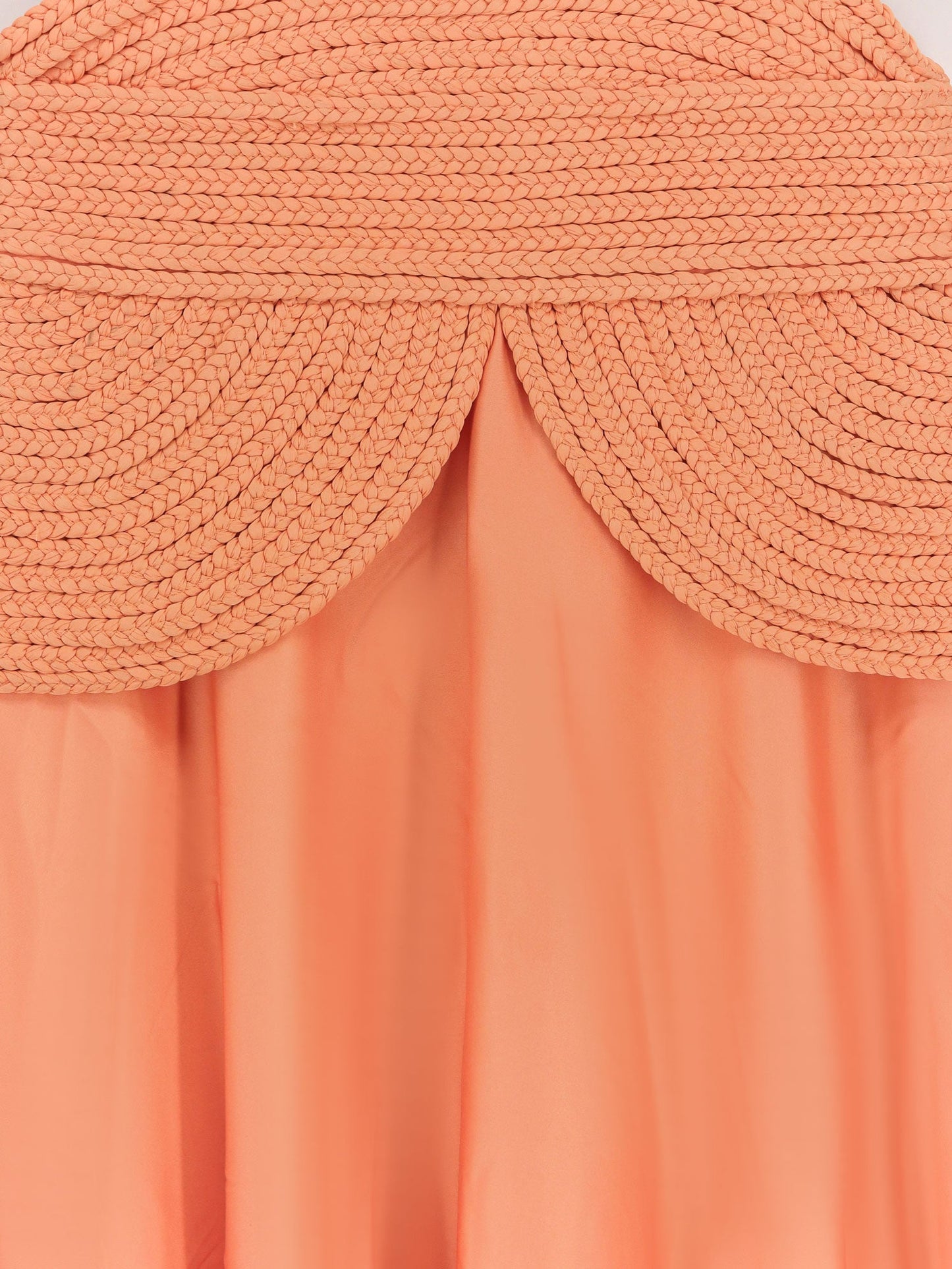 Sunset Satin dress with braided corset
