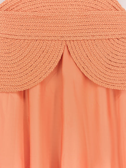 Sunset Satin dress with braided corset thumbnail