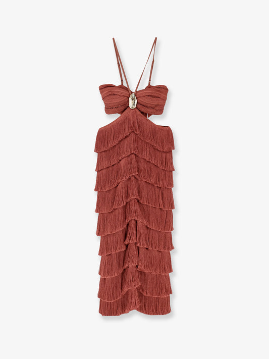 Amethyst fringed dress