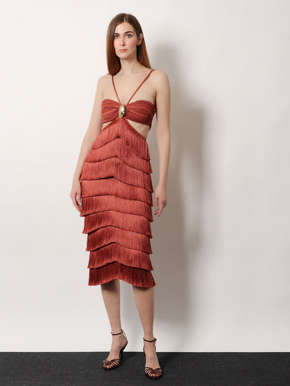 Amethyst fringed dress thumbnail