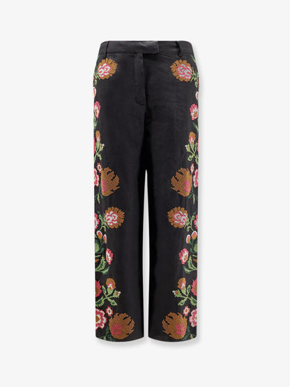 Keila linen trousers with embroidery thumbnail