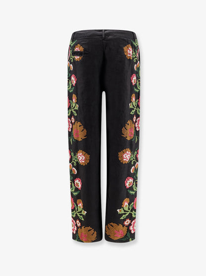Keila linen trousers with embroidery thumbnail
