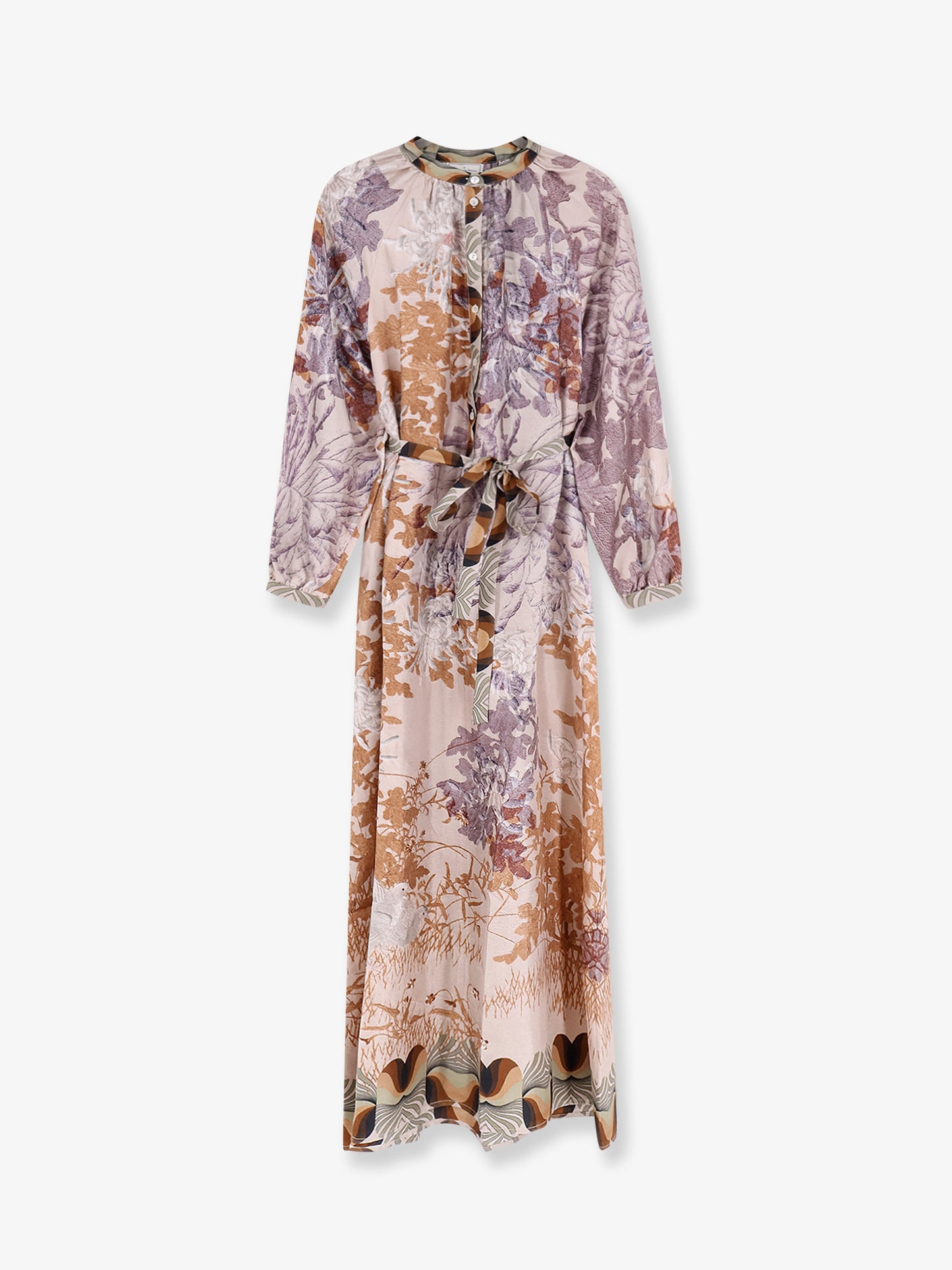 Aloe long silk dress