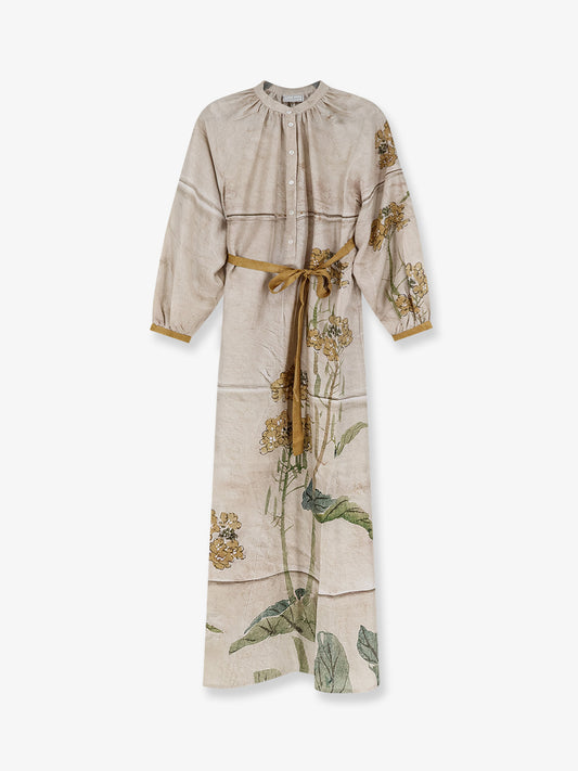 Aloe long silk dress