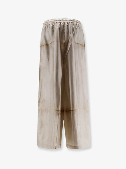 Silk trousers with floral print thumbnail