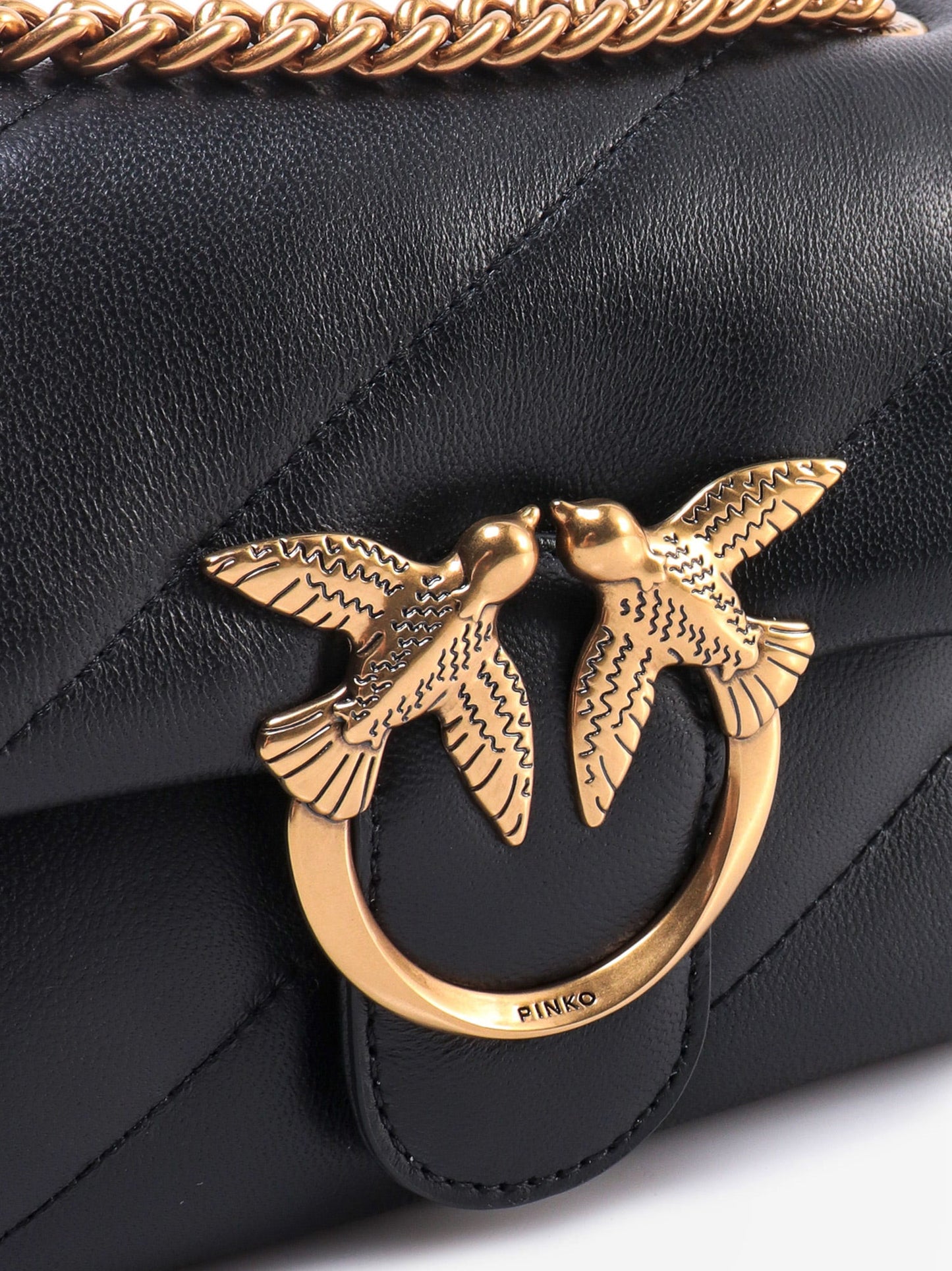 Borsa a tracolla Love Puff Mini in pelle matelassé