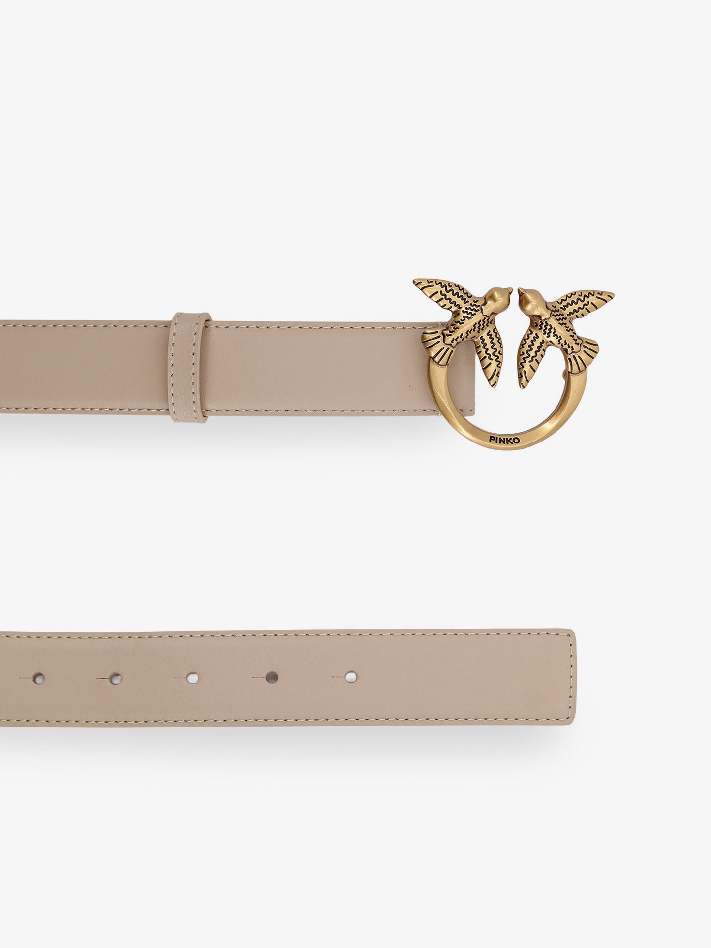 Berry leather belt
