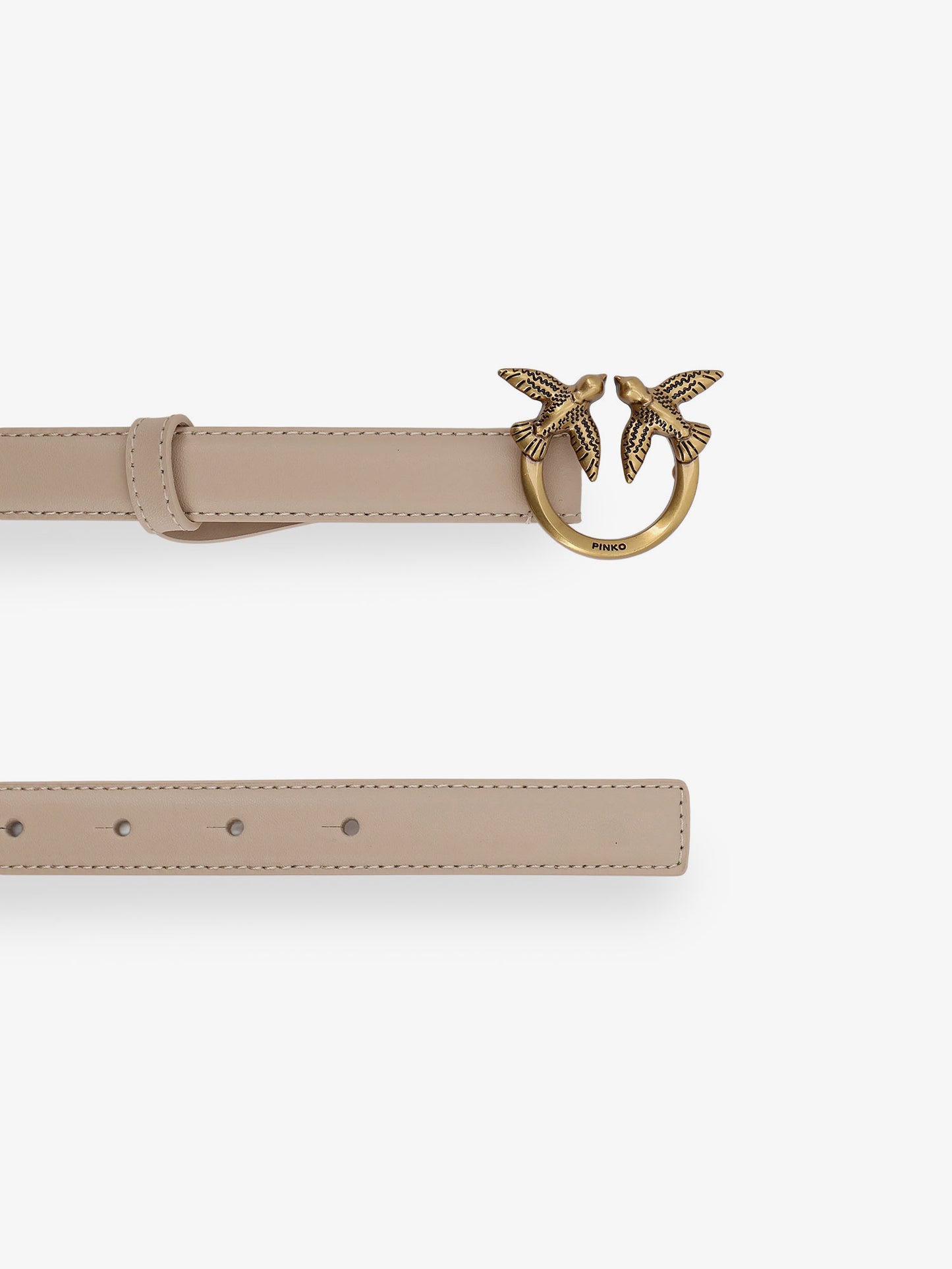 Berry leather belt