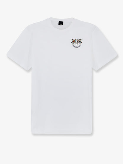 T-shirt in cotone con logo Love Birds frontale thumbnail