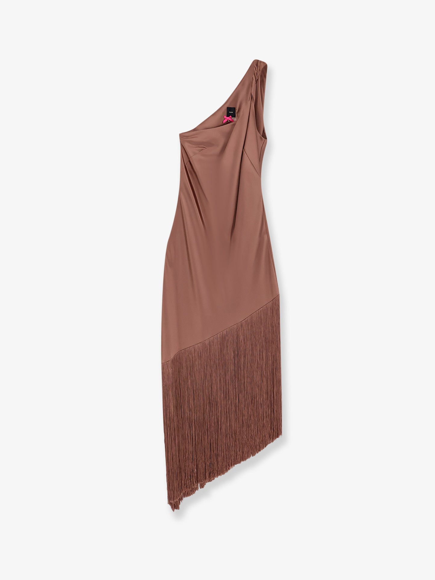 Kiwi satin dress with fringe
