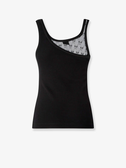 Cotton blend tank top with lace inserts thumbnail