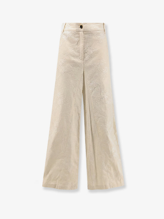 Ivy linen trousers with embroidery