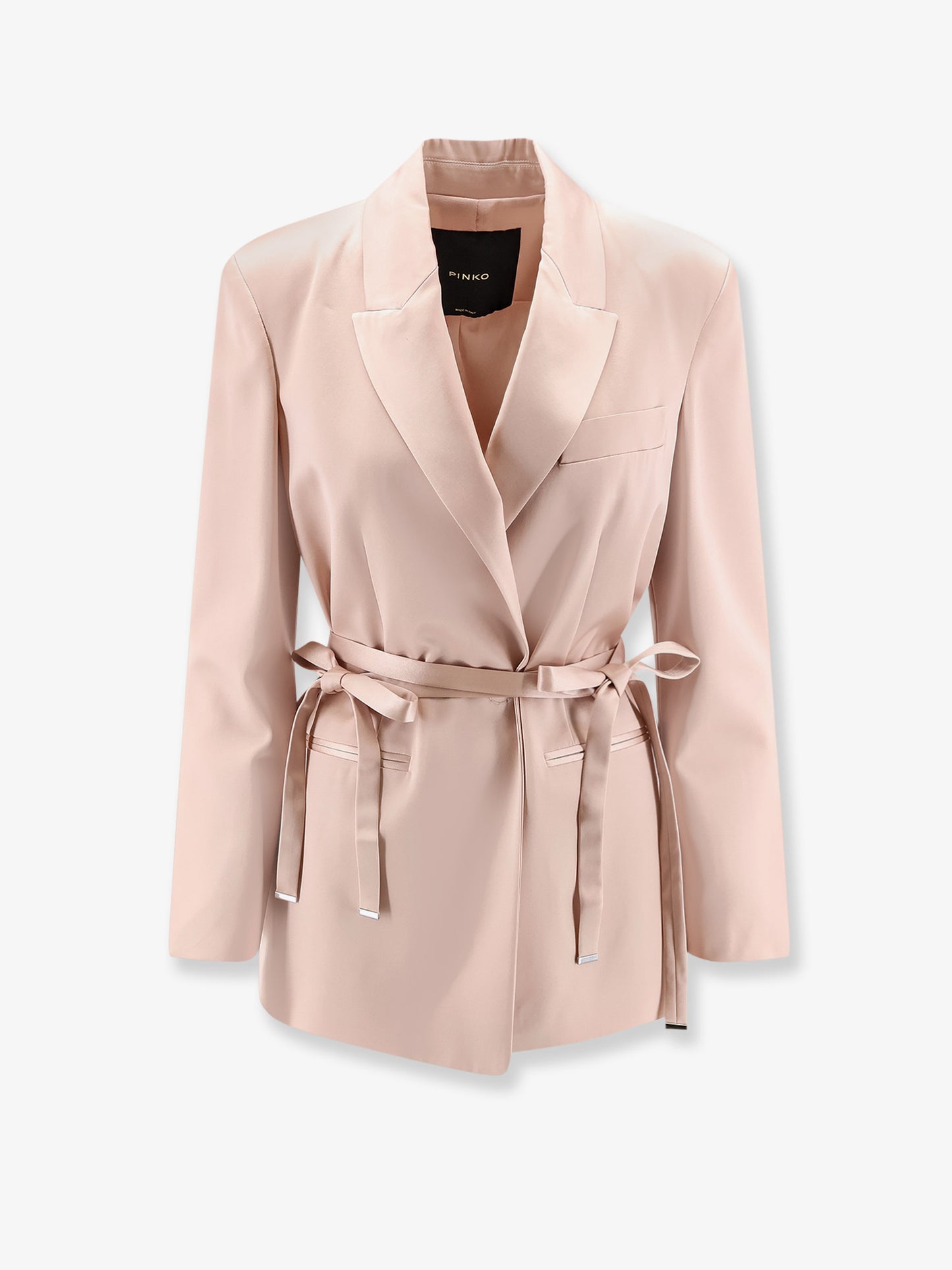 Rapa satin blazer with belt