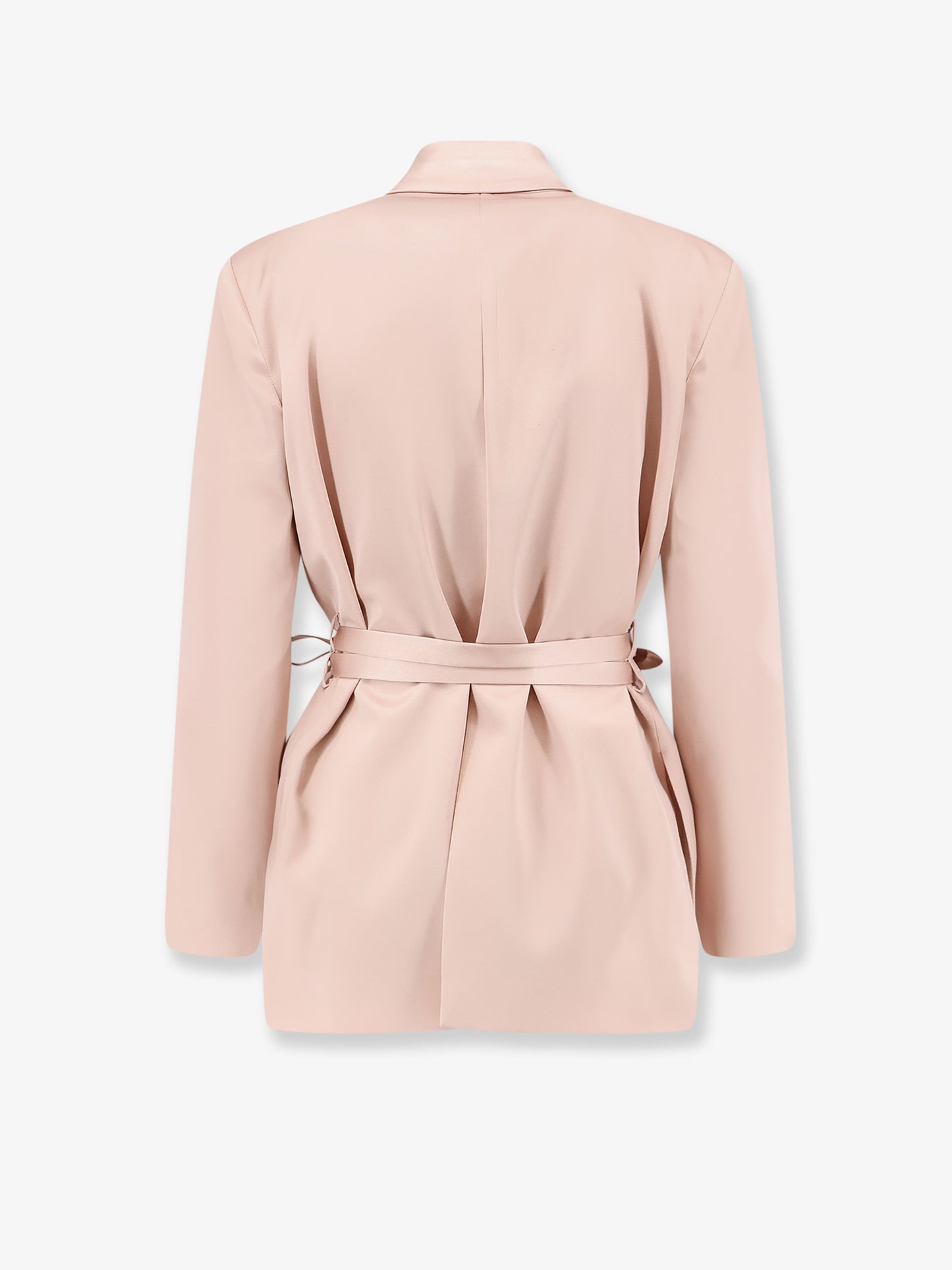 Rapa satin blazer with belt