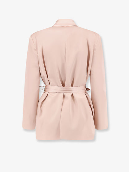 Rapa satin blazer with belt thumbnail
