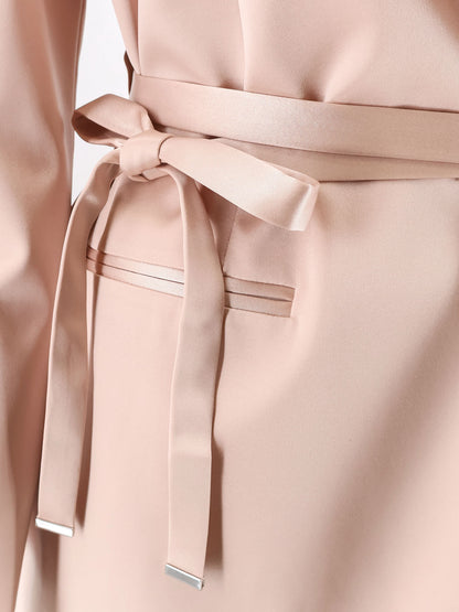 Rapa satin blazer with belt thumbnail