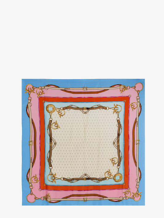 Limbo silk and viscose blend foulard with multicolor print