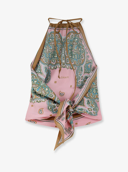 Viscose and silk blend Synchro top thumbnail