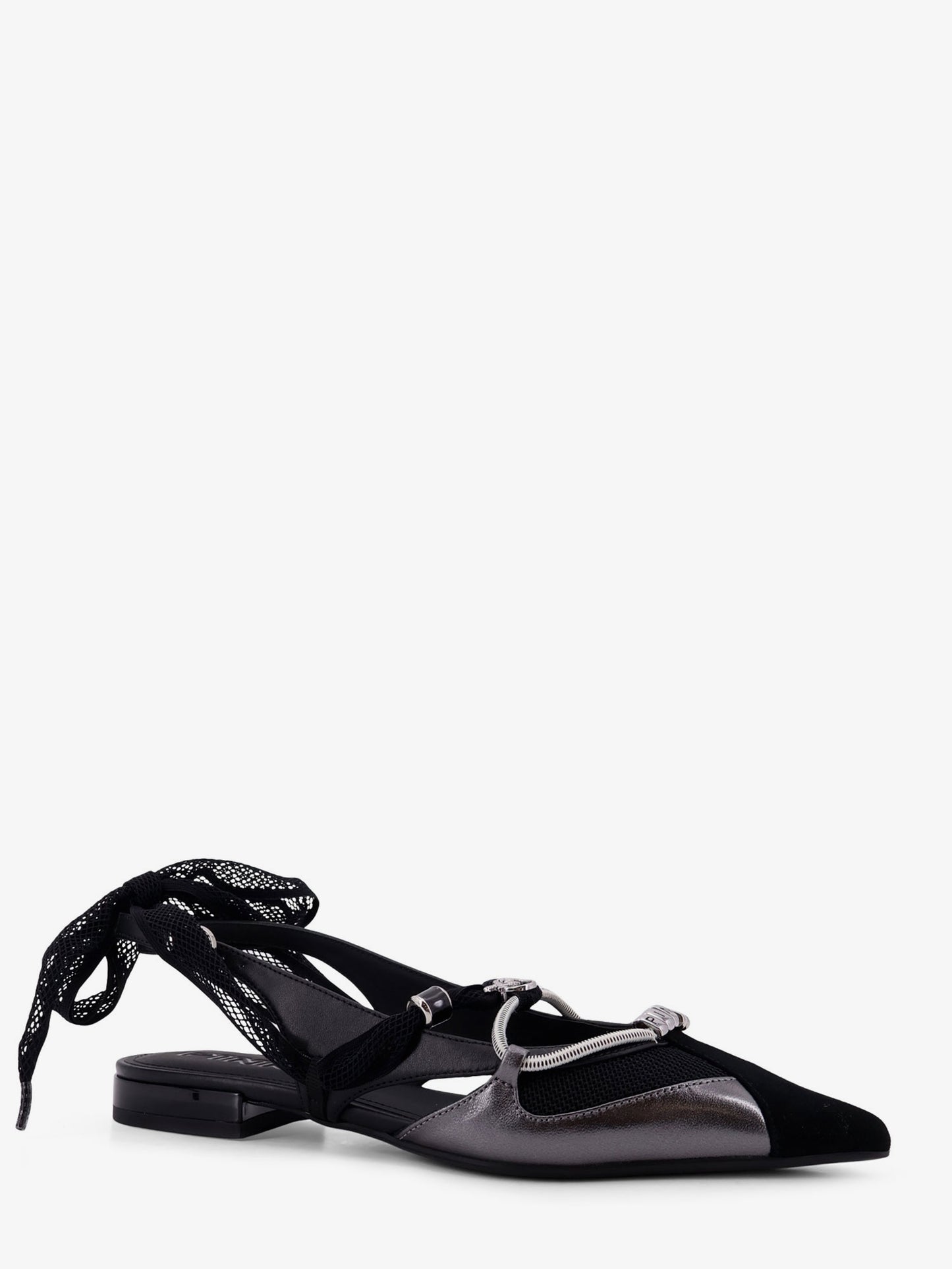 Gianira leather ballerinas with suede inserts