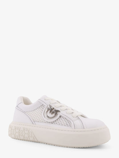 Yoko leather sneakers with mesh inserts thumbnail