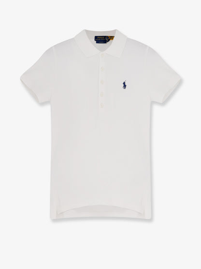 Cotton blend polo shirt with embroidered logo thumbnail