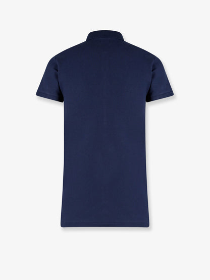 Polo in misto cotone con logo ricamato thumbnail