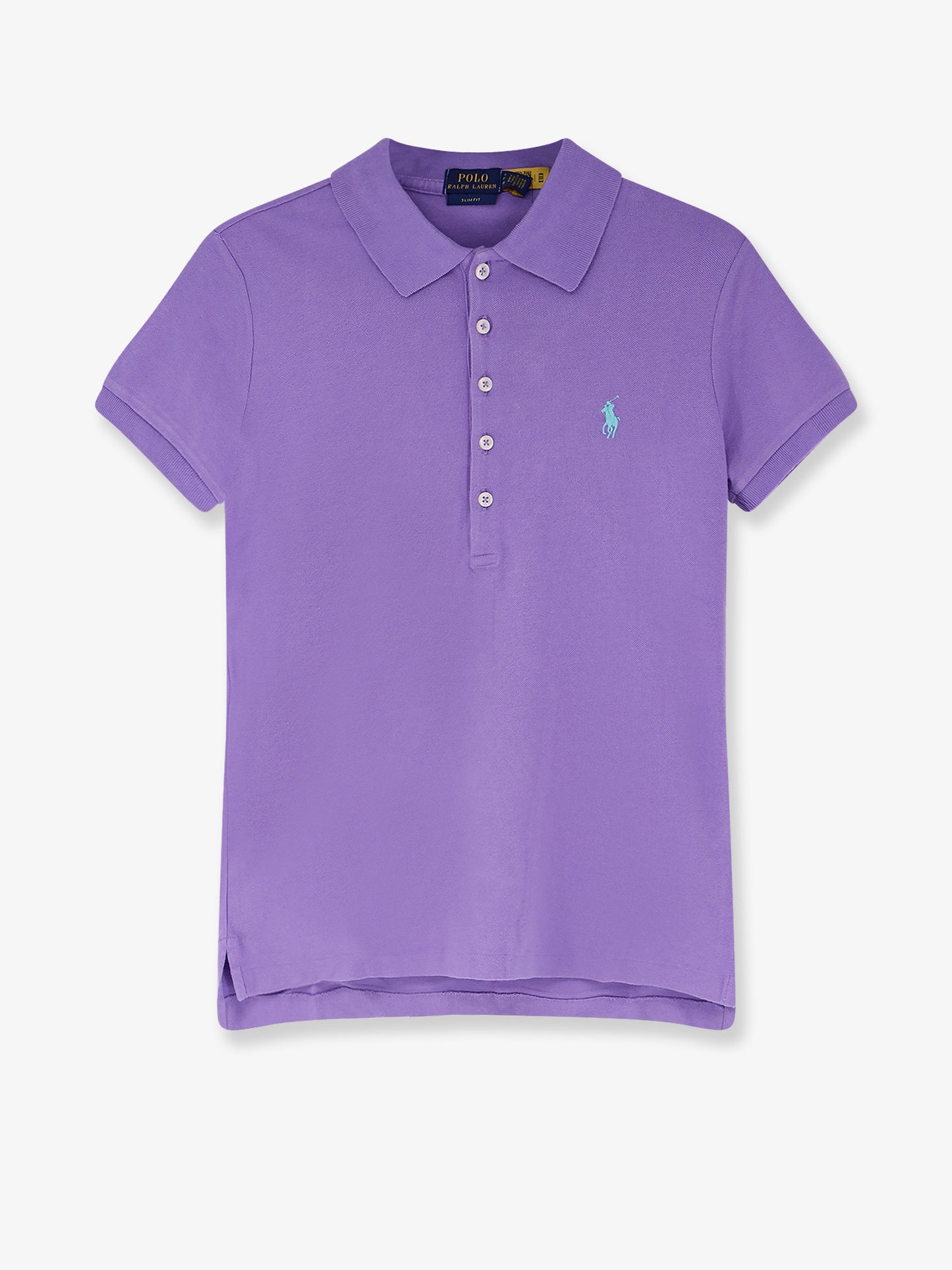 Cotton blend polo with embroidered logo