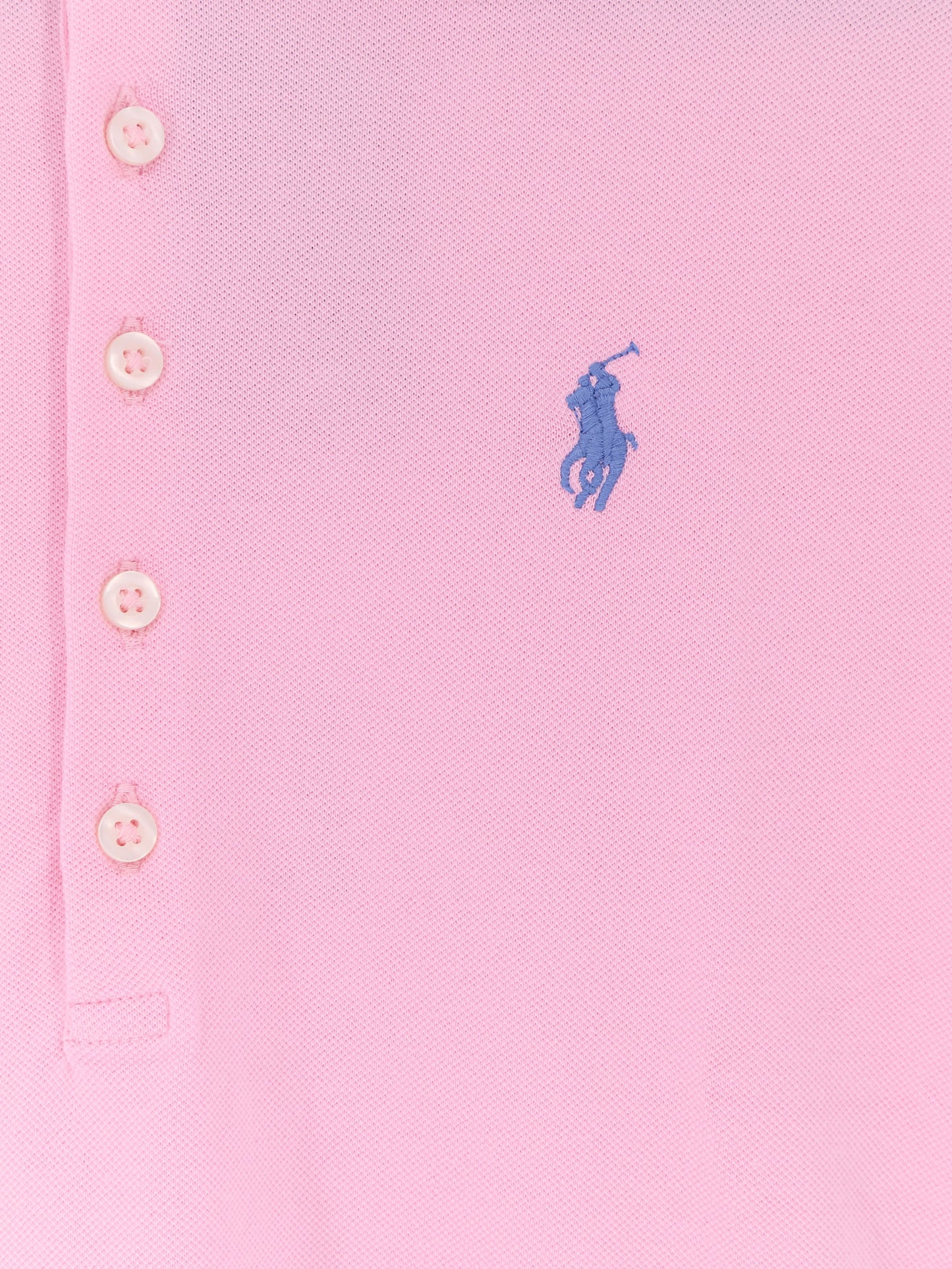 Cotton blend polo with embroidered logo