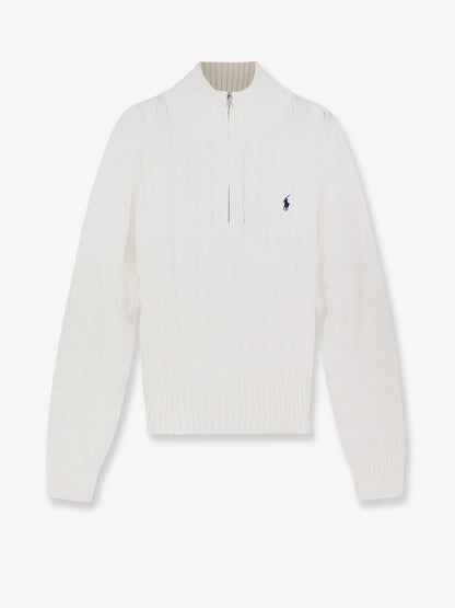 Cotton sweater with embroidered logo thumbnail