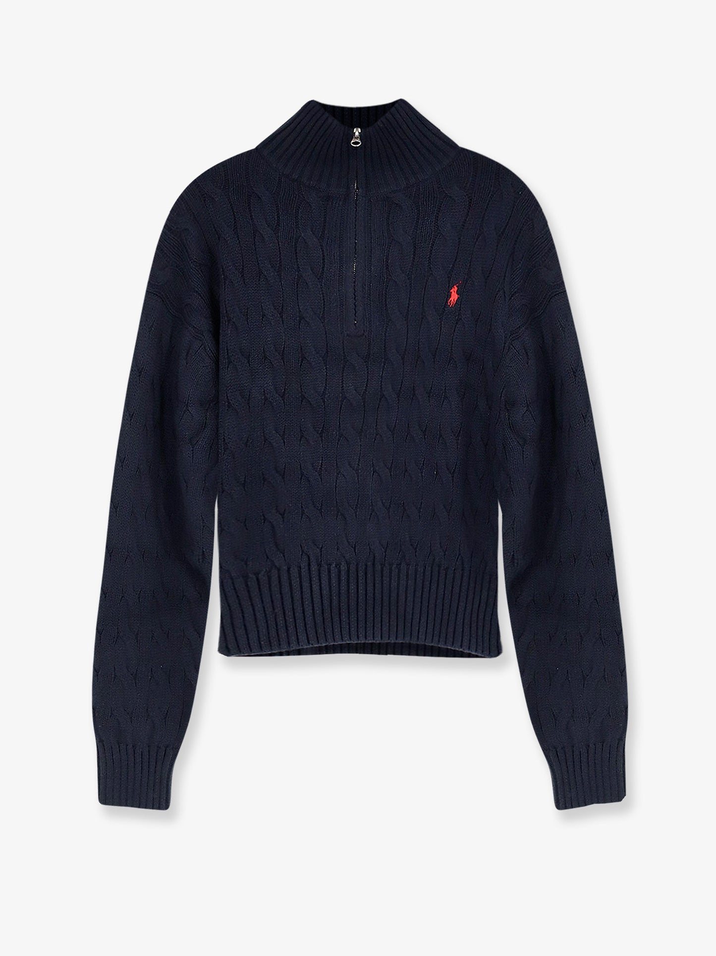 Cotton sweater with contrasting logo