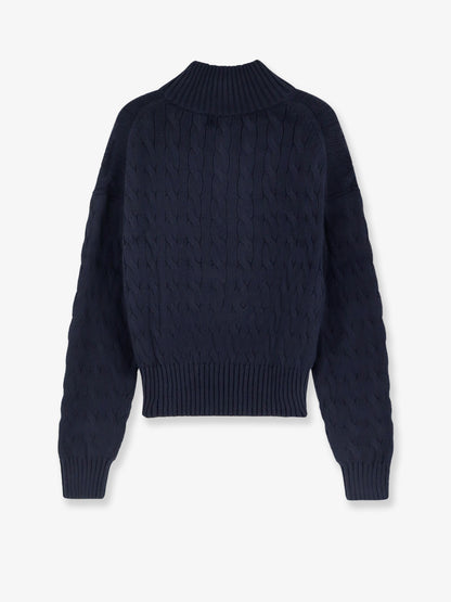 Cotton sweater with contrasting logo thumbnail