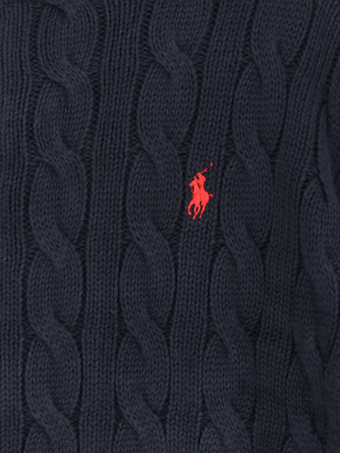 Cotton sweater with contrasting logo