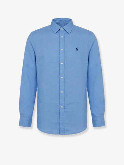 Camicia in lino con dettaglio Logo thumbnail