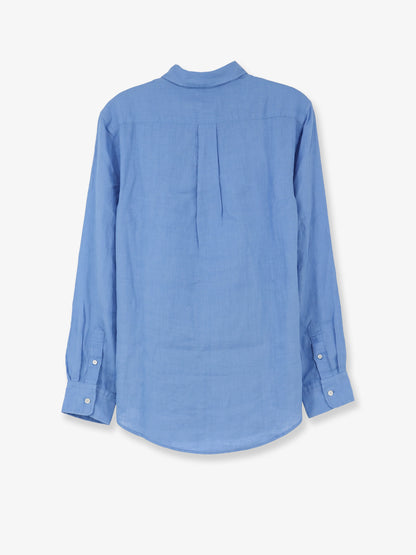 Camicia in lino con dettaglio Logo thumbnail