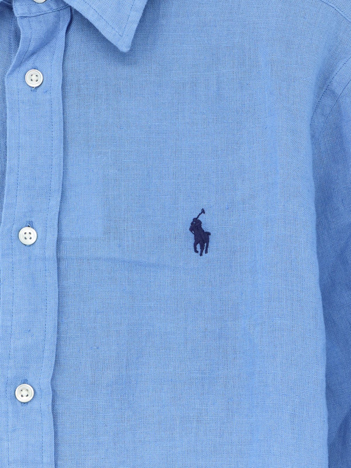 Camicia in lino con dettaglio Logo