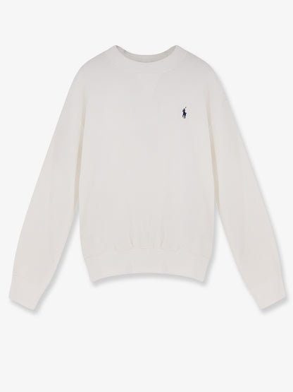 Cotton blend sweater with embroidered logo on the front thumbnail
