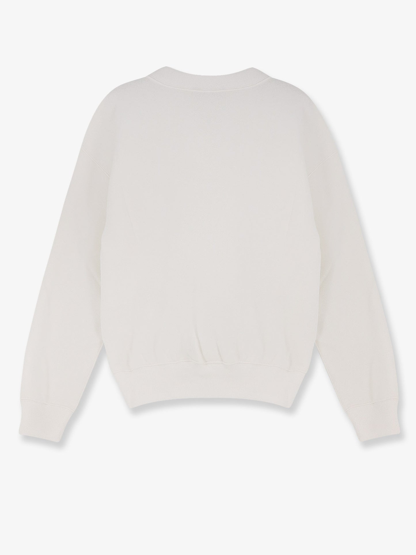 Cotton blend sweater with embroidered logo on the front