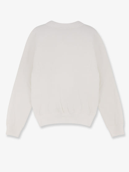 Cotton blend sweater with embroidered logo on the front thumbnail