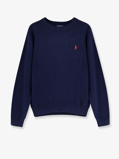 Cotton blend sweater with embroidered logo on the front thumbnail