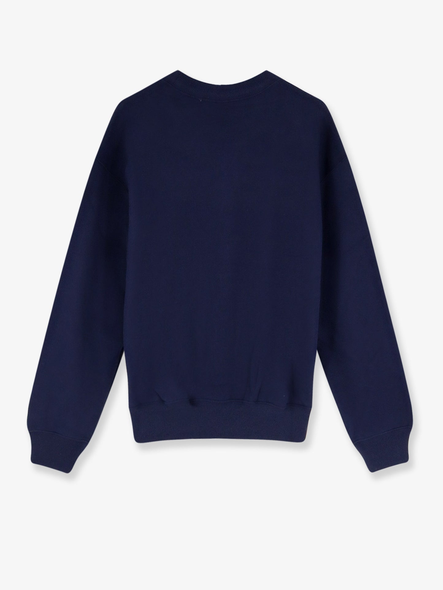 Cotton blend sweater with embroidered logo on the front