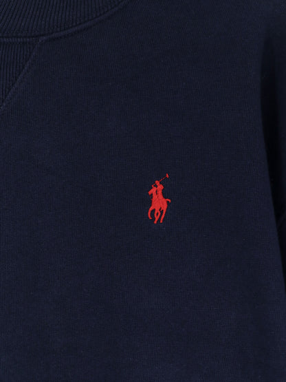 Cotton blend sweater with embroidered logo on the front thumbnail