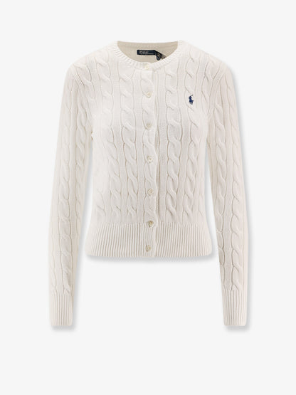 Cotton cardigan with contrasting logo thumbnail
